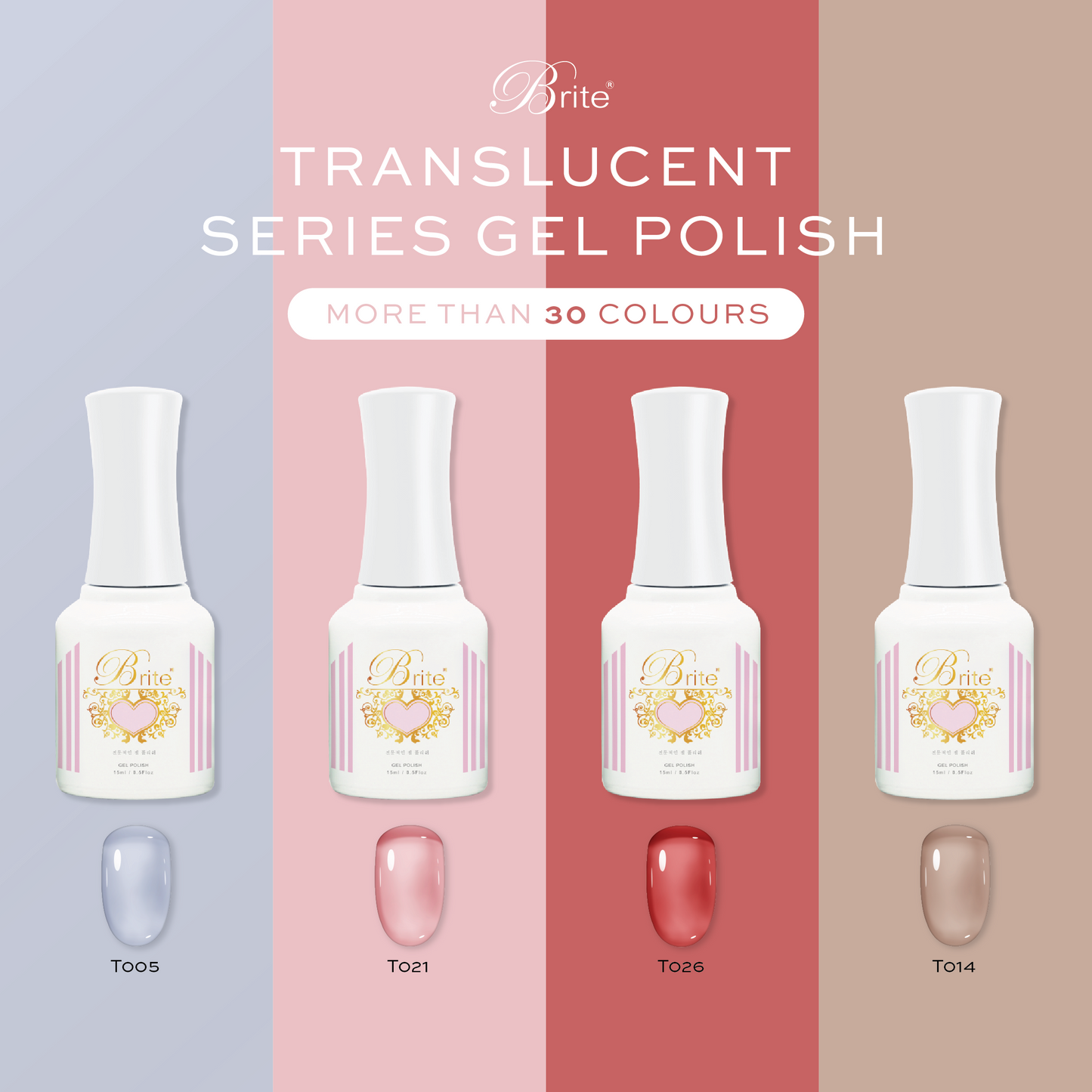 Brite Gel Polish (Translucent Series)