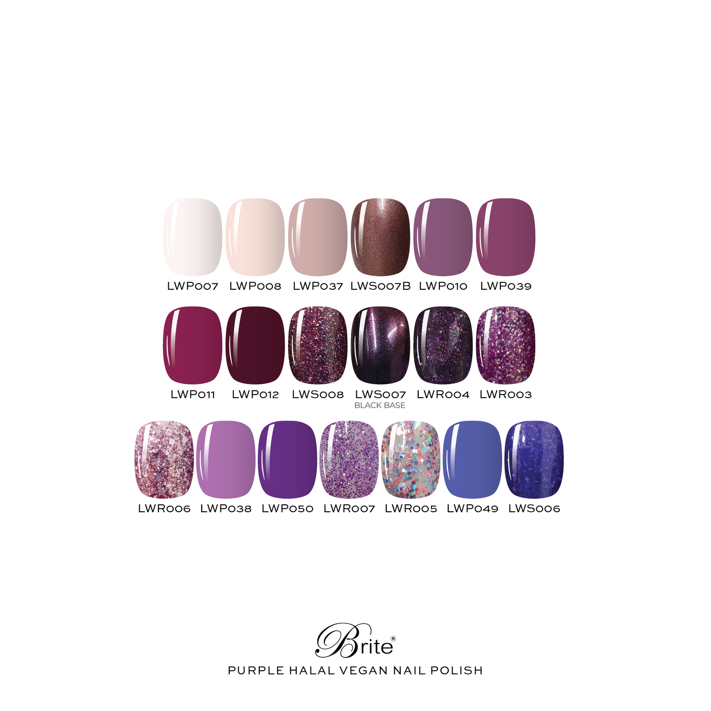 Brite Halal Vegan Nail Polish (Purple Series)
