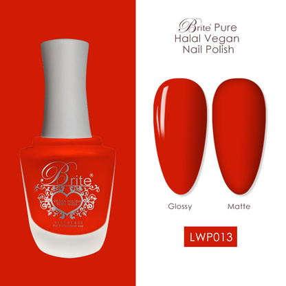 Brite Halal Vegan Nail Polish (Red Series)