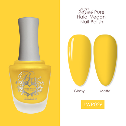 Brite Halal Vegan Nail Polish (Yellow Series)