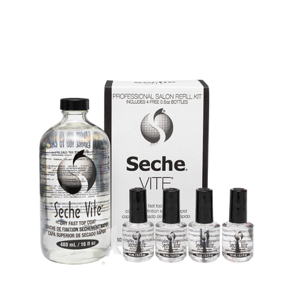 Seche Clear Pro Top Coat Refill Kit (14ml/14ml+118ml/480ml+4x14ml)