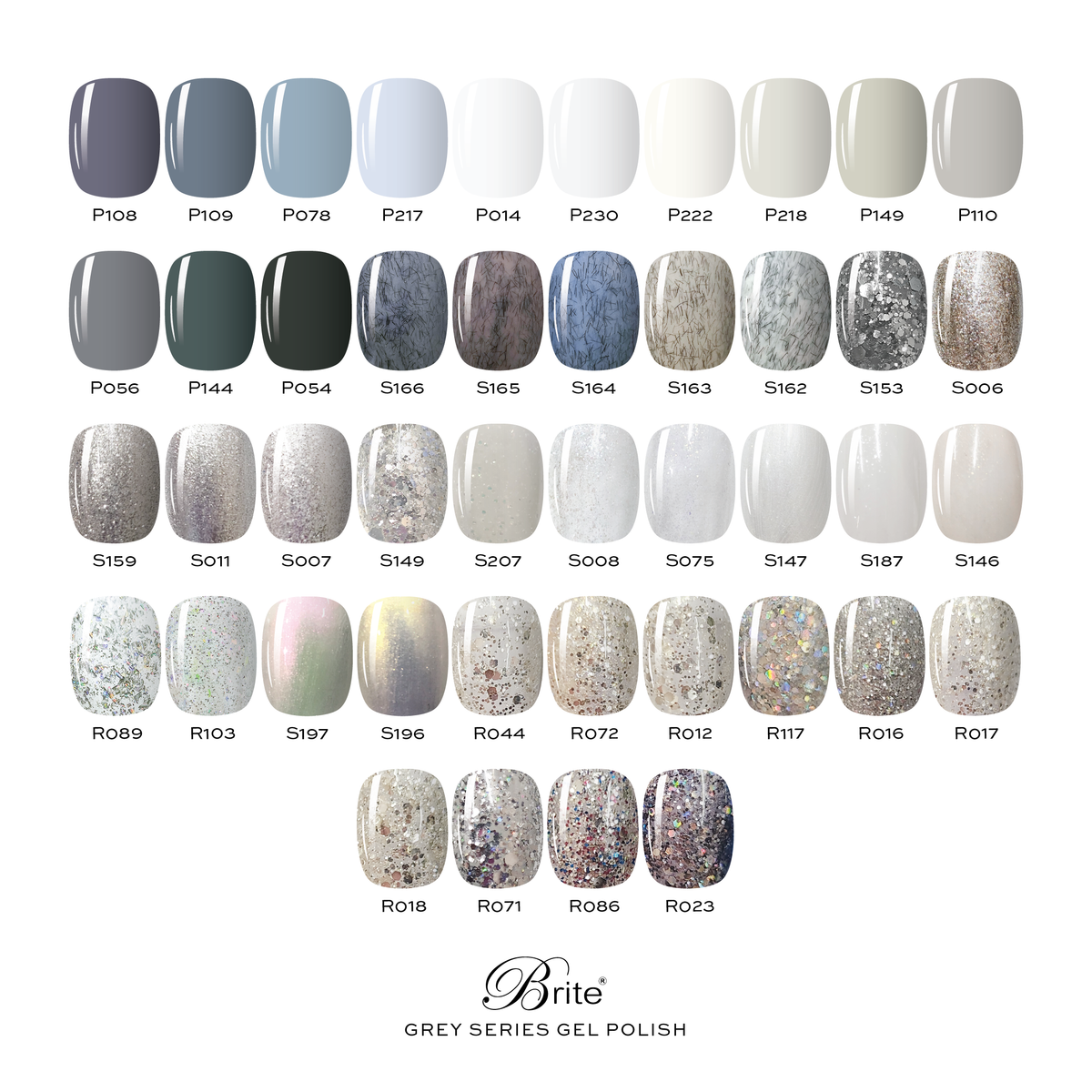 Brite Gel Polish (Grey Series)