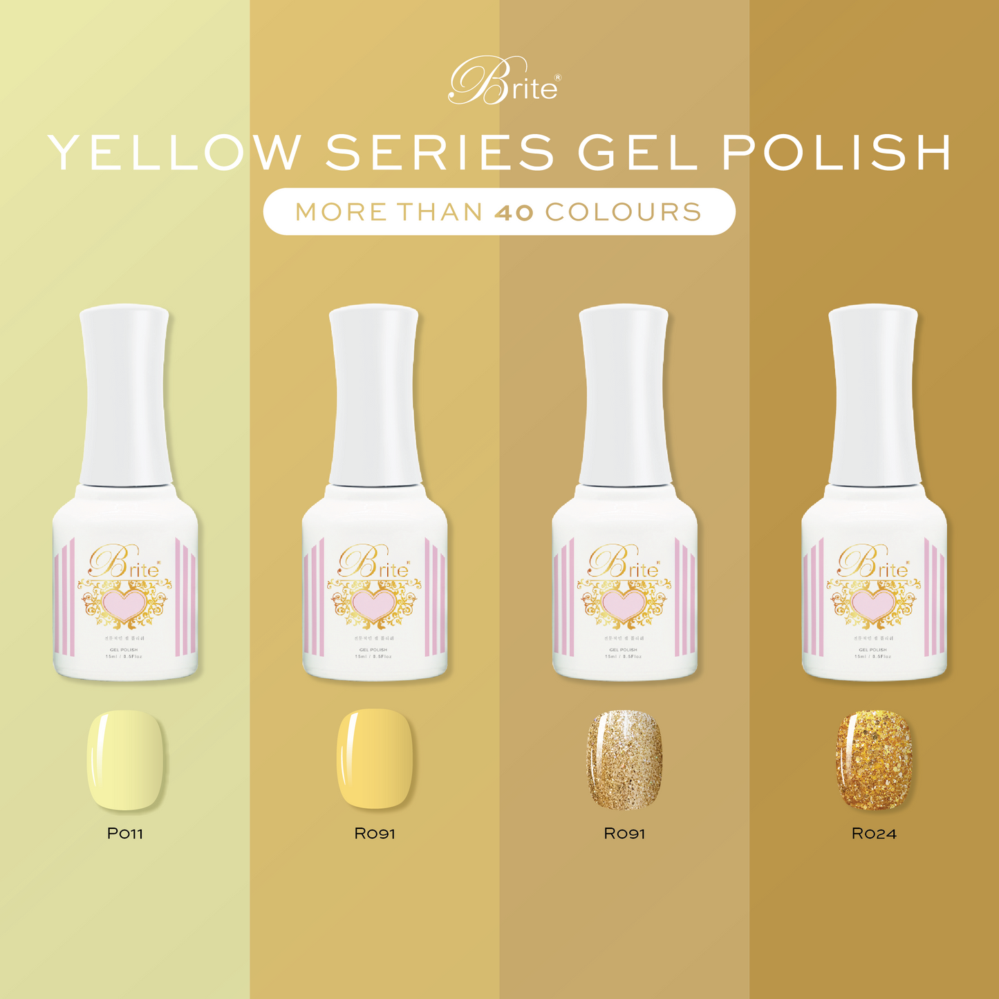 Brite Gel Polish (Yellow Series)