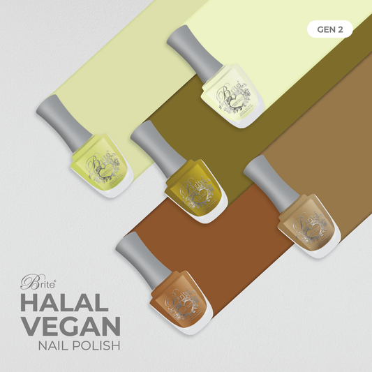 Brite Halal Vegan Nail Polish Gen 2 (Earth Tones Series)