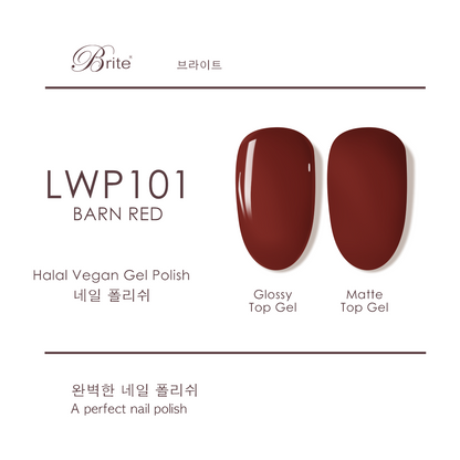 Brite Halal Vegan Nail Polish Gen 2 (Red, Orange & Brown Series)