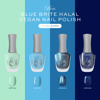 Brite Halal Vegan Nail Polish (Blue Series)