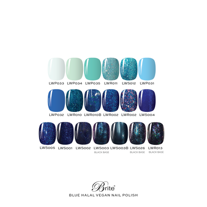 Brite Halal Vegan Nail Polish (Blue Series)