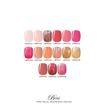 Brite Halal Vegan Nail Polish (Pink Series)