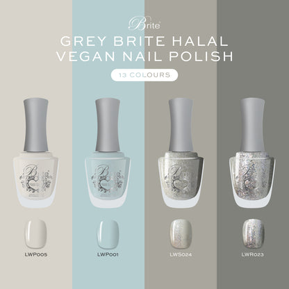 Brite Halal Vegan Nail Polish (Grey Series)