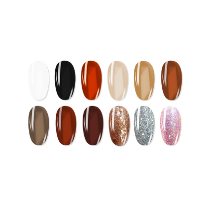 Brite Mini Gel Polish Set - (12 Colours + Base & Top)