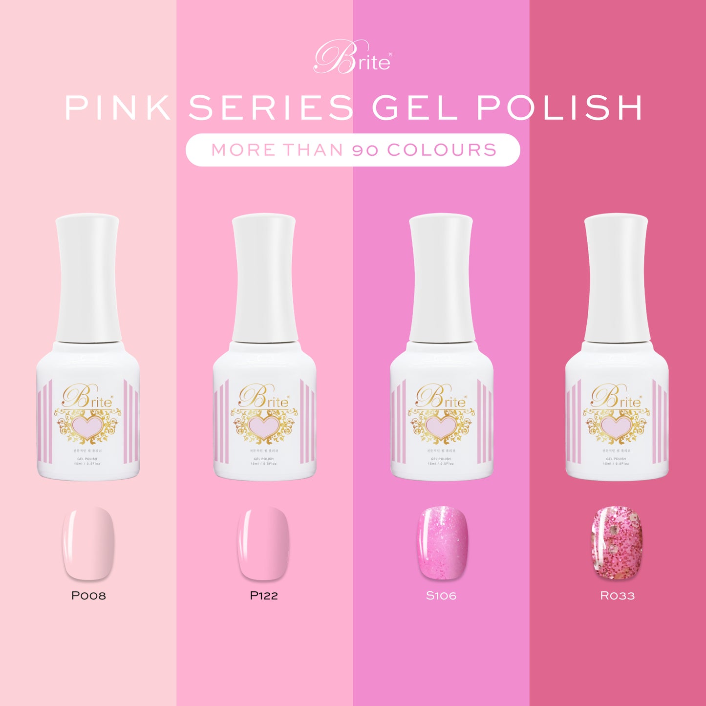 Brite Gel Polish (Pink Series)