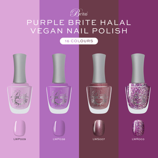 Brite Halal Vegan Nail Polish (Purple Series)