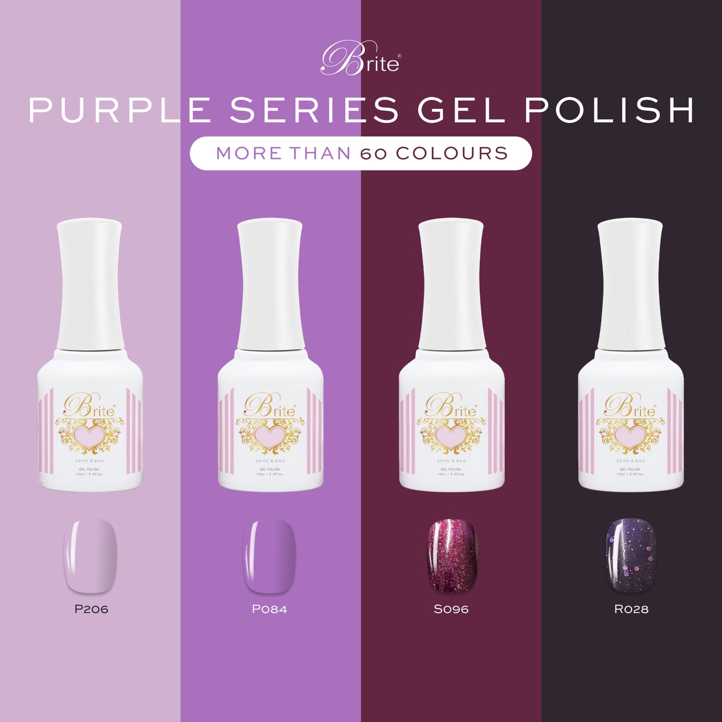 Brite Gel Polish (Purple Series)