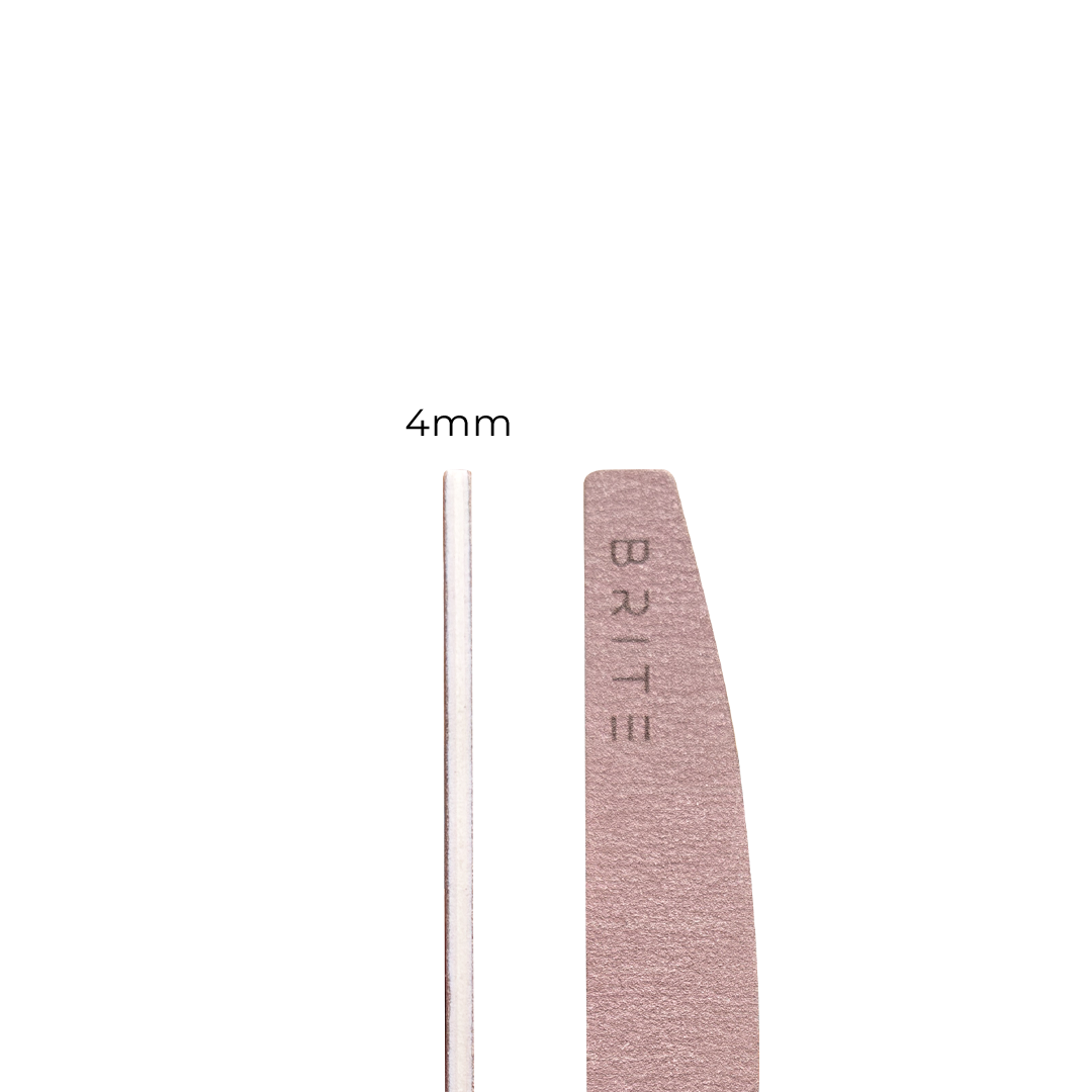 Brite Zebra Nail File -100/180 (Half-Moon Shaped)