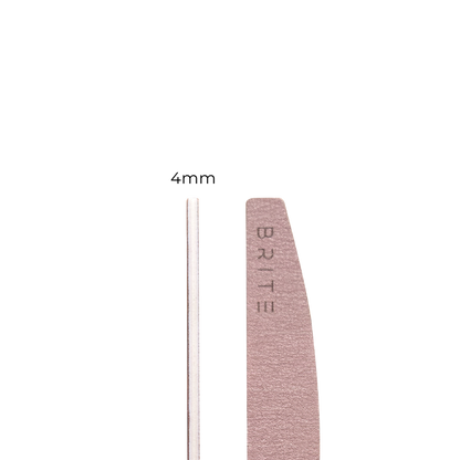 Brite Zebra Nail File -100/180 (Half-Moon Shaped)