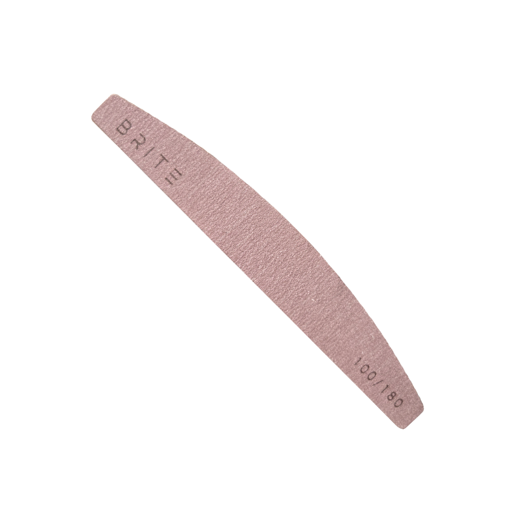 Brite Zebra Nail File -100/180 (Half-Moon Shaped)