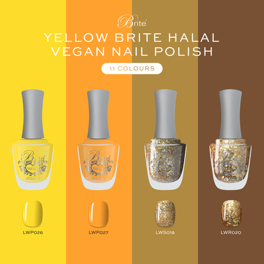 Brite Halal Vegan Nail Polish (Yellow Series)